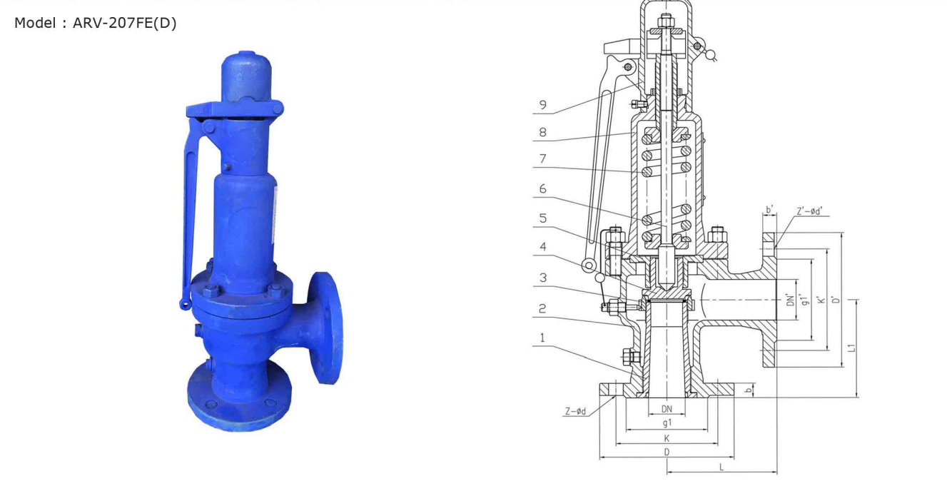 Van an toàn thép cacbon tay gạt Arita ARV-207SE(LE)